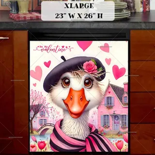 Preview of Valentine’s Day Goose magnet in Extra Large size.