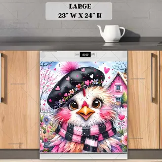 Preview of Valentine’s Day Chicken magnet in Large size.