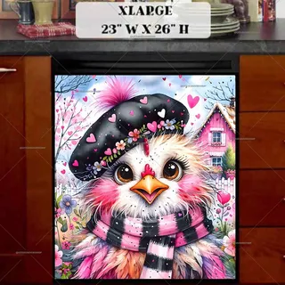 Preview of Valentine’s Day Chicken magnet in Extra Large size.