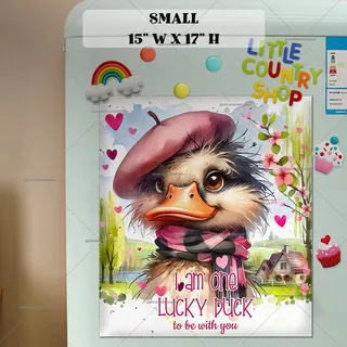 Preview of Valentine’s Day Lucky Duck magnet in Small size.