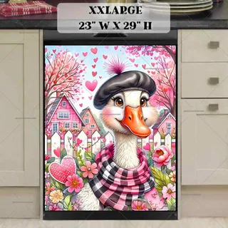 Preview of Valentine’s Day Goose in Love magnet in XX Large size.
