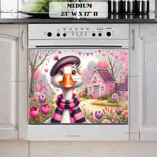 Preview of Valentine’s Day Goose at the Cottage magnet in Medium size.