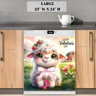 Preview of Valentine’s Day Lamb magnet in Large size.