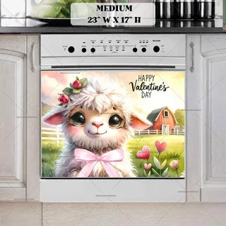 Preview of Valentine’s Day Lamb magnet in Medium size.