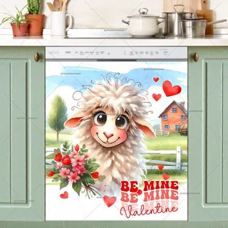Preview of Valentine’s Day Silly Sheep magnet.