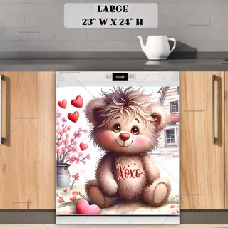 Preview of Valentine’s Day Teddy Bear magnet in Large size.