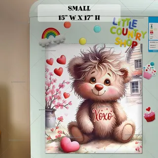 Preview of Valentine’s Day Teddy Bear magnet in Small size.