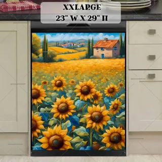 Preview of Tuscan Blooming Sunflowers magnet in XX Large size.