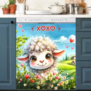 Preview of Valentine’s Day Cute Sheep magnet.