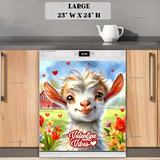 Preview of Valentine’s Day Goat magnet in Large size.