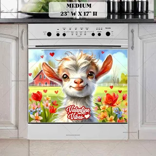 Preview of Valentine’s Day Goat magnet in Medium size.
