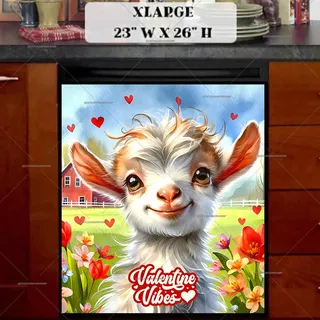 Preview of Valentine’s Day Goat magnet in Extra Large size.