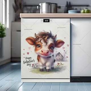 Preview of Valentine’s Day Baby Cow magnet.