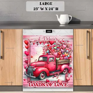 Preview of Cupid Delivery Truck magnet in Large size.