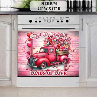 Preview of Cupid Delivery Truck magnet in Medium size.