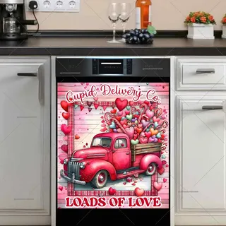 Preview of Cupid Delivery Truck magnet.