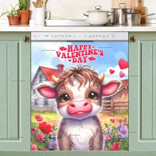 Preview of Cute Valentine’s Day Cow magnet.