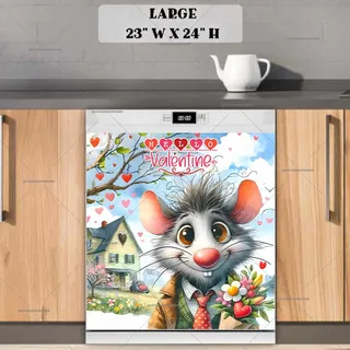 Preview of Valentine’s Day Mouse magnet in Large size.