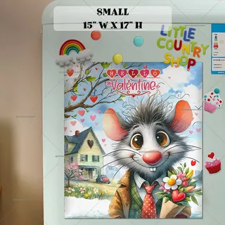 Preview of Valentine’s Day Mouse magnet in Small size.