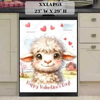 Preview of Cute Valentine’s Day Lamb magnet in XX Large size.