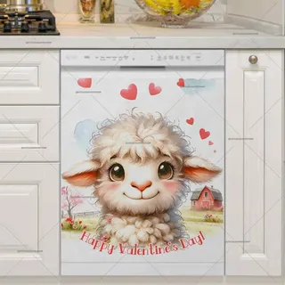 Preview of Cute Valentine’s Day Lamb magnet.