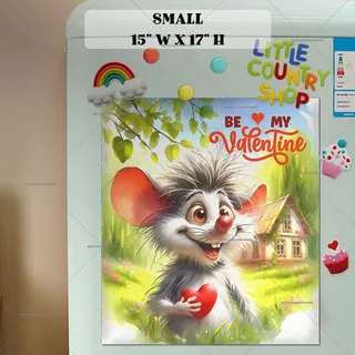 Preview of Valentine’s Day Mouse with a Heart magnet in Small size.