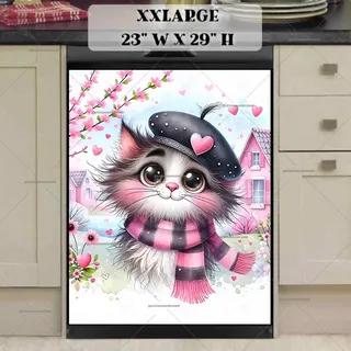Preview of Valentine’s Day Kitten magnet in XX Large size.