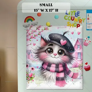 Preview of Valentine’s Day Kitten magnet in Small size.