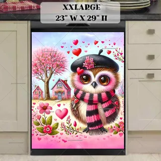 Preview of Valentine’s Day Owl magnet in XX Large size.