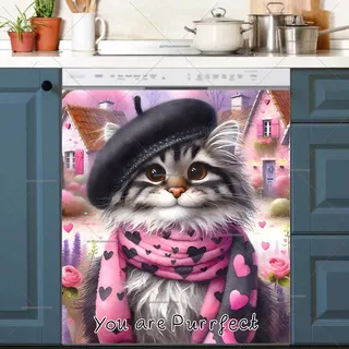 Preview of Valentine’s Day Cat magnet.