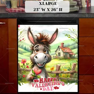 Preview of Valentine’s Day Donkey magnet in Extra Large size.