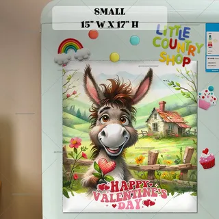 Preview of Valentine’s Day Donkey magnet in Small size.