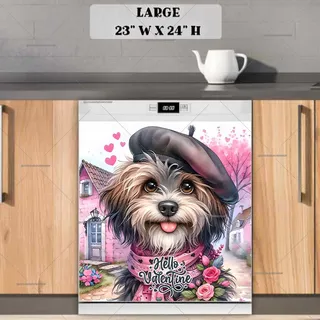 Preview of Valentine’s Day Puppy magnet in Large size.