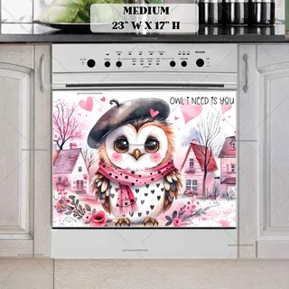 Preview of Valentine’s Day Love Owl magnet in Medium size.