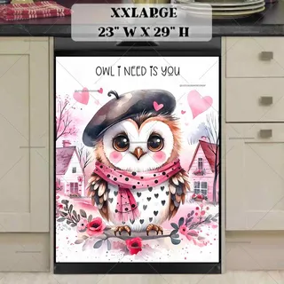 Preview of Valentine’s Day Love Owl magnet in XX Large size.