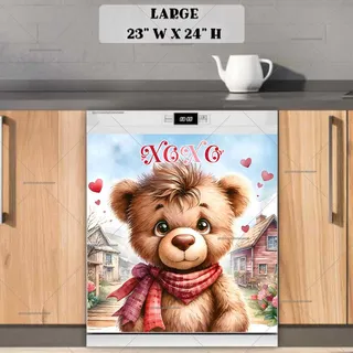 Preview of Valentine’s Day XOXO Teddy Bear magnet in Large size.