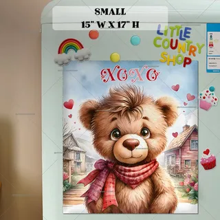 Preview of Valentine’s Day XOXO Teddy Bear magnet in Small size.