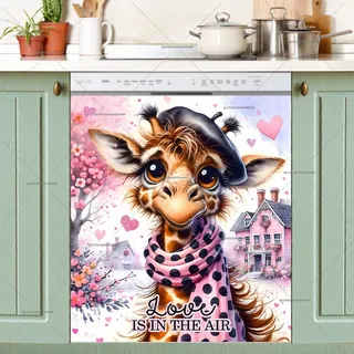 Preview of Valentine’s Day Giraffe magnet.