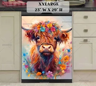 Preview of Cute Highland Baby Cow magnet in XX Large size.