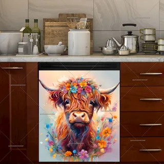 Preview of Cute Highland Baby Cow magnet.