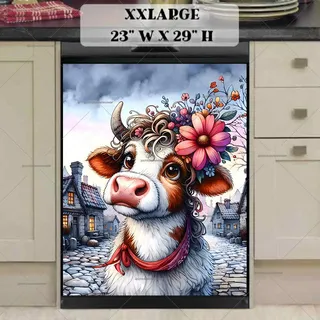 Preview of Cute Spring Cow magnet in XX Large size.