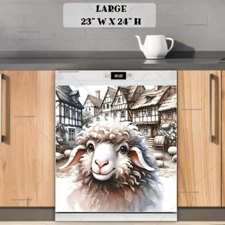 Preview of Spring Village Sheep magnet in Large size.