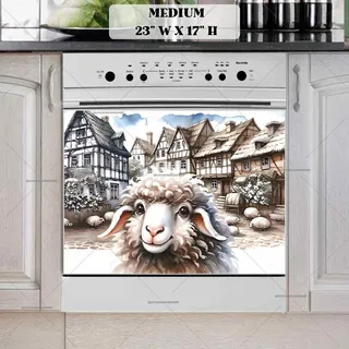 Preview of Spring Village Sheep magnet in Medium size.