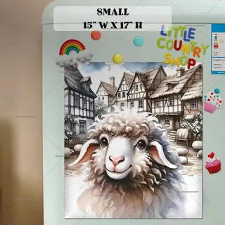 Preview of Spring Village Sheep magnet in Small size.