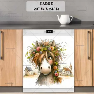 Preview of Cute Spring Horse magnet in Large size.
