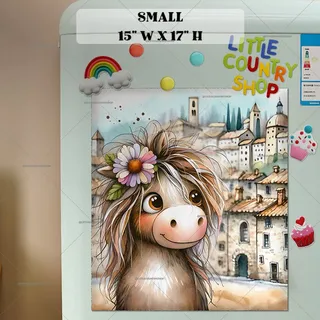 Preview of Spring Horse in the City magnet in Small size.