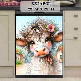 Preview of Pretty Spring Cow magnet in XX Large size.