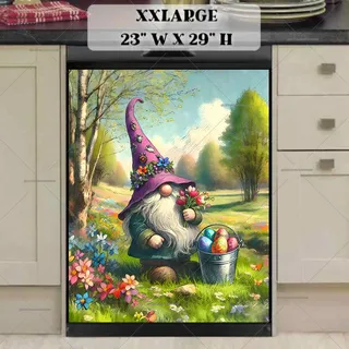 Preview of Easter Gnome with Flowers magnet in XX Large size.