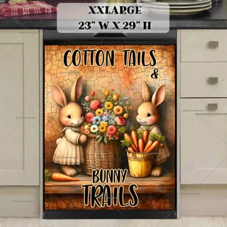 Preview of Easter Bunnies with Carrots and Eggs magnet in XX Large size.