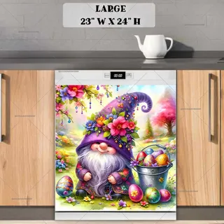 Preview of Easter Gnome with Eggs magnet in Large size.